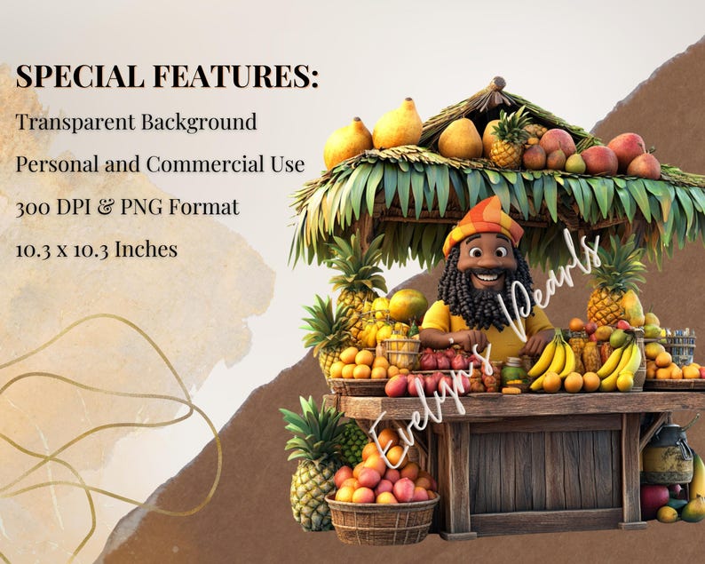 Jamaica Clipart Reggae Rasta Jamaica PNG Famous Landmarks Clipart Holiday Summer Travel PNG Jamaican Food Clipart | Commercial Use Clipart image 2