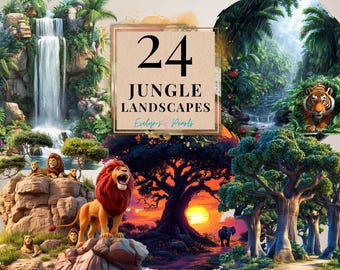 Jungle landscapes Clipart Forest PNG Island Clipart Plants PNG Nature Clipart Woodland PNG Tree Clipart | Commercial Use Clipart Transparent