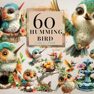 Humming Bird Clipart Bird PNG Woodland Bird Clipart Cute Animal Cartoon Clipart Kids PNG Spring Clipart | Commercial Use Clipart Transparent
