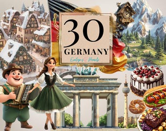 Germany Clipart German Symbol Landmark PNG Germany Vacation Travel Clipart German Flag, Food Clipart Festival PNG | Commercial Use Clipart