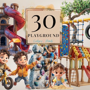 Spielplatz Clipart Schule PNG PNG Park Clipart niedlich Kinder Spielbereich PNG Kinder Grafiken Kindergarten I Kommerzielle Nutzung Clipart Transparent