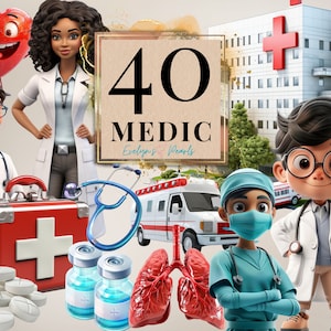 Medical Clipart Doctor PNG Nurse Clipart Medical Equipment PNG Healthcare Clipart Hospital PNG Kids Clipart Cartoon | Commercial Use Clipart