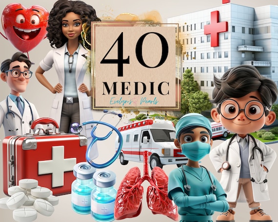 Medical Clipart Doctor PNG Nurse Clipart Medical Equipment PNG Healthcare Clipart Hospital PNG Kids Clipart Cartoon | Commercial Use Clipart