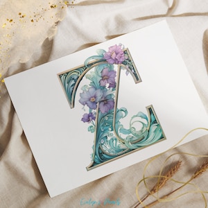 Illuminated Letters Clipart Bundle Card Clipart 26 English Alphabet