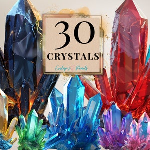 Crystal Clipart Magical Crystal PNG Fairy Tale Clipart Colourful Gems PNG Treasure Clipart Cartoon PNG Kids Graphic I Commercial Use Clipart
