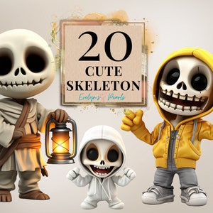 Skelet clipart schattig skelet PNG griezelig clipart eng clipart partij skelet griezelig PNG griezelig decor | Clipart transparant voor commercieel gebruik