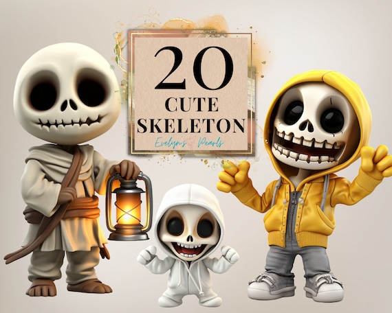 Skeleton Clipart Cute Skeleton PNG Spooky Clipart Scary Clipart Party Skeleton Spooky PNG Spooky Decor | Commercial Use Clipart Transparent