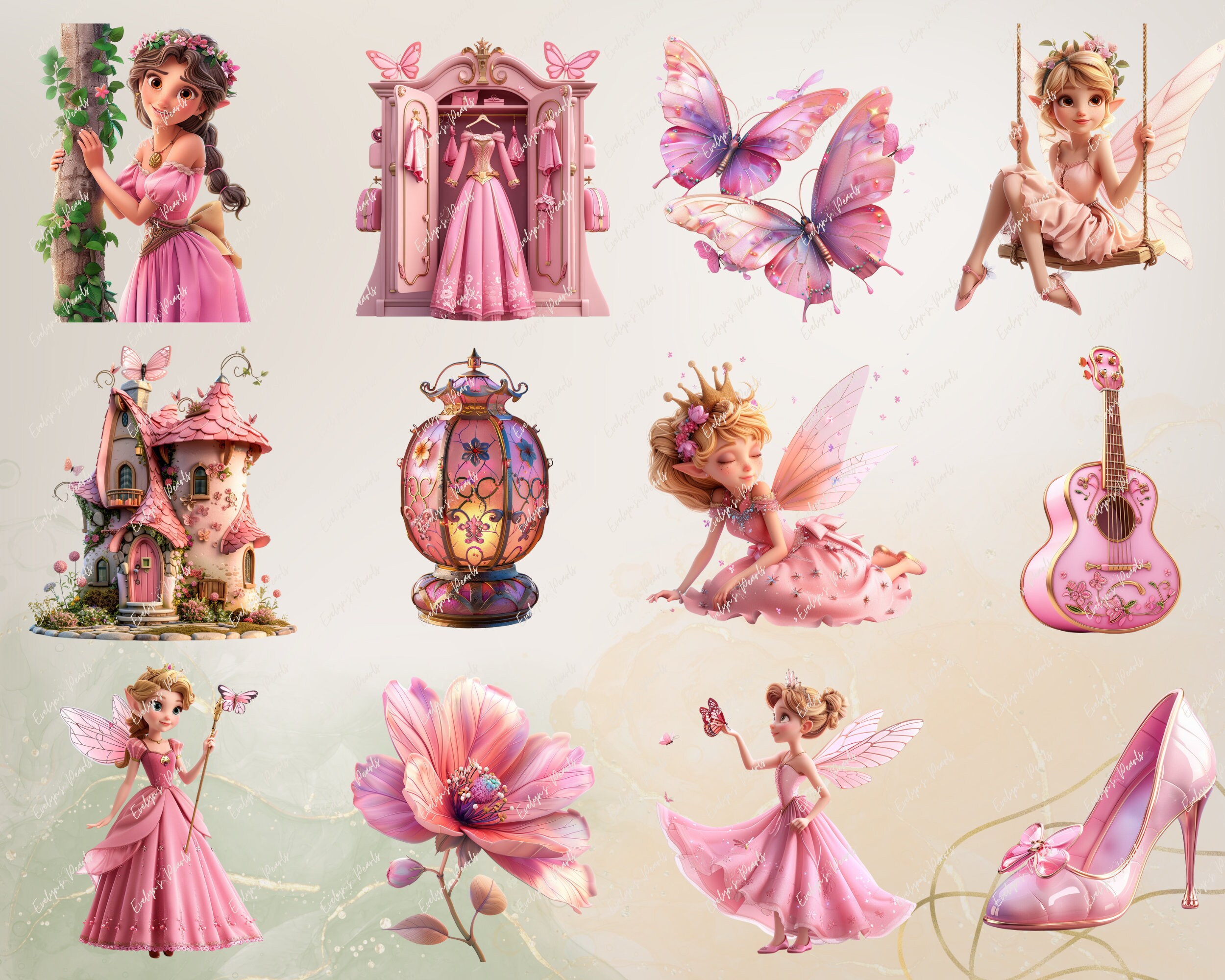 Fairy Clipart Pink Fairy Land PNG Magical Fairy Garden Clipart Magical ...