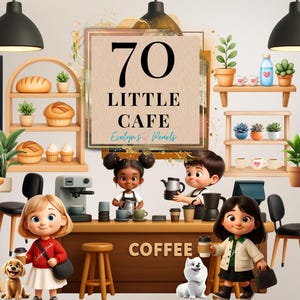 Petit café Clipart café chaud PNG Clipart café enfants amateur de café PNG Sticker enfant PNG Clipart animal de compagnie | Clipart à usage commercial transparent
