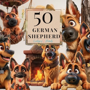 Dog Clipart German Shepheard PNG Dog Lovers Clipart Dog Breeds Clipart Puppies PNG Animal Clipart PNG |Commercial Use Clipart Transparent