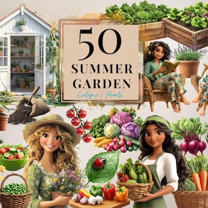 Jardín de verano Clipart Jardín de cabaña PNG Clipart Campo Clipart Granja PNG Vegetales, plantas, flores Clipart Cobertizo de jardín Uso comercial Clipart