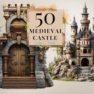 Château médiéval entrée Clipart château PNG Clipart porte médiévale bâtiment historique PNG Porte médiévale | Clipart à usage commercial transparent