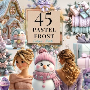 Clipart de Inverno Pastel Decoração Festiva PNG Clipart de Inverno Aconchegante Planejador de Inverno PNG Clipart de Diário de Inverno | Clipart de Uso Comercial Transparente