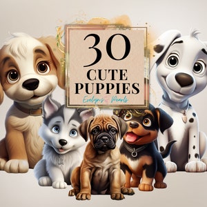 Süße Welpen Clipart Hund Clipart Hundeliebhaber Hunderassen Cartoon Welpen Clipart Tier Clipart Hund PNG | Clipart für kommerzielle Nutzung transparent