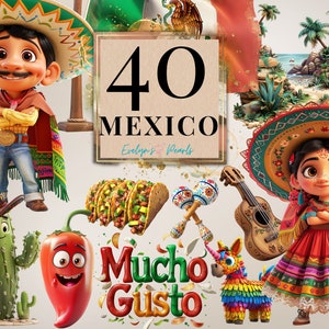 Mexico Clipart Mexican Landmark PNG Mexican Vacation Travel Clipart Adventure PNG Mexican Food Clipart Mexican Flag | Commercial Use Clipart