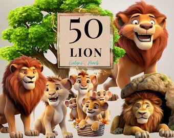 Lion Clipart Baby Lion PNG Safari Animal Clipart King Of Jungle PNG Cute Animal Clipart Children Clipart| Commercial Use Clipart Transparent