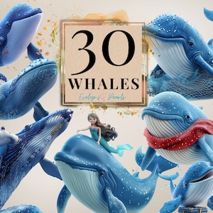 Ballenas Clipart Ballenas Lindas PNG Jorobada Clipart Vida Marina PNG Criatura Marina Clipart Bajo El Océano PNG / Uso Comercial Clipart Transparente