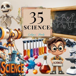 Escola Clipart Ciência PNG De volta às aulas Clipart Pacote Crianças Gráficos Sala de Aula Decoração PNG Livros I Uso Comercial Clipart Transparente