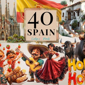 Spanje clipart Spaans monument png Spanje vakantie reizen clipart avontuur png Barcelona clipart Spanje vlag png | Clipart voor commercieel gebruik