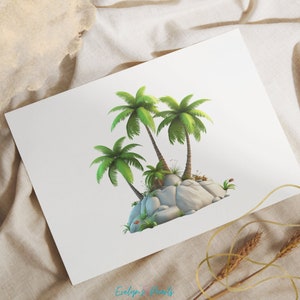 Palm Tree Clipart Desert Tree PNG Desert Plant Clipart Desert PNG Tropical Clipart Nature PNG Nursery | Commercial Use Clipart Transparent image 7