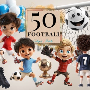 Fußball Clipart Sport PNG Fußballspiel Clipart Blaue Spieler PNG Rote Spieler Clipart Kinder Party Dekor | Kommerzielle Nutzung Clipart
