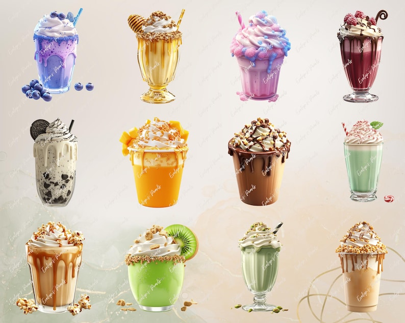 Shakes Sticker Design Shakes Clipart Milkshakes PNG Food Clipart Cute Cartoon PNG Kids ...