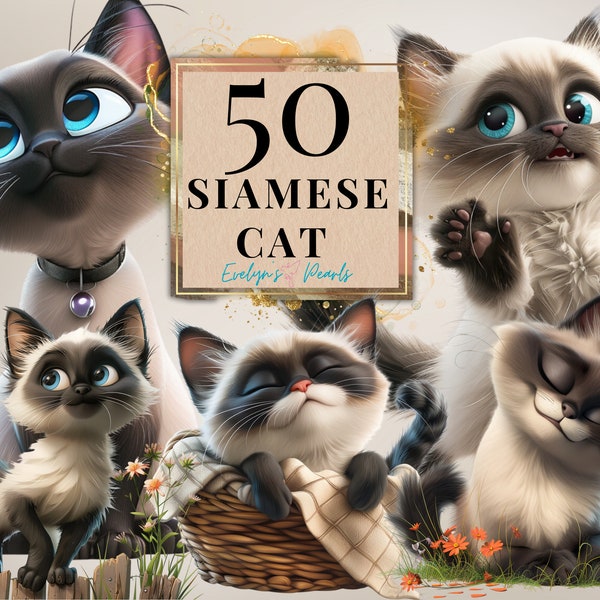 Siamese Cat Clipart Cat Breed Clipart Cat Lovers PNG Cartoon Cat Clipart Cute Animal PNG Playing Cat | Commercial Use Clipart Transparent
