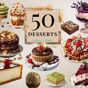 Postre Clipart Mezcla Postres PNG Postre de Fruta PNG Comida Linda Clipart Dulce PNG Pastel Clipart Cupcake / Uso Comercial Clipart Transparente