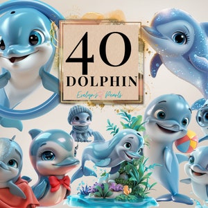 Delfin Clipart Süßer Delphin PNG Fisch Clipart Meer Leben PNG Meereslebewesen Clipart Unter Dem Ozean Clipart | Kommerzielle Nutzung Clipart Transparent