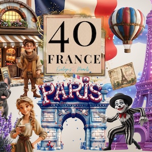 France Clipart France monument PNG Paris vacances voyage Clipart aventure PNG Tour Eiffel Clipart France drapeau PNG | Clipart à usage commercial