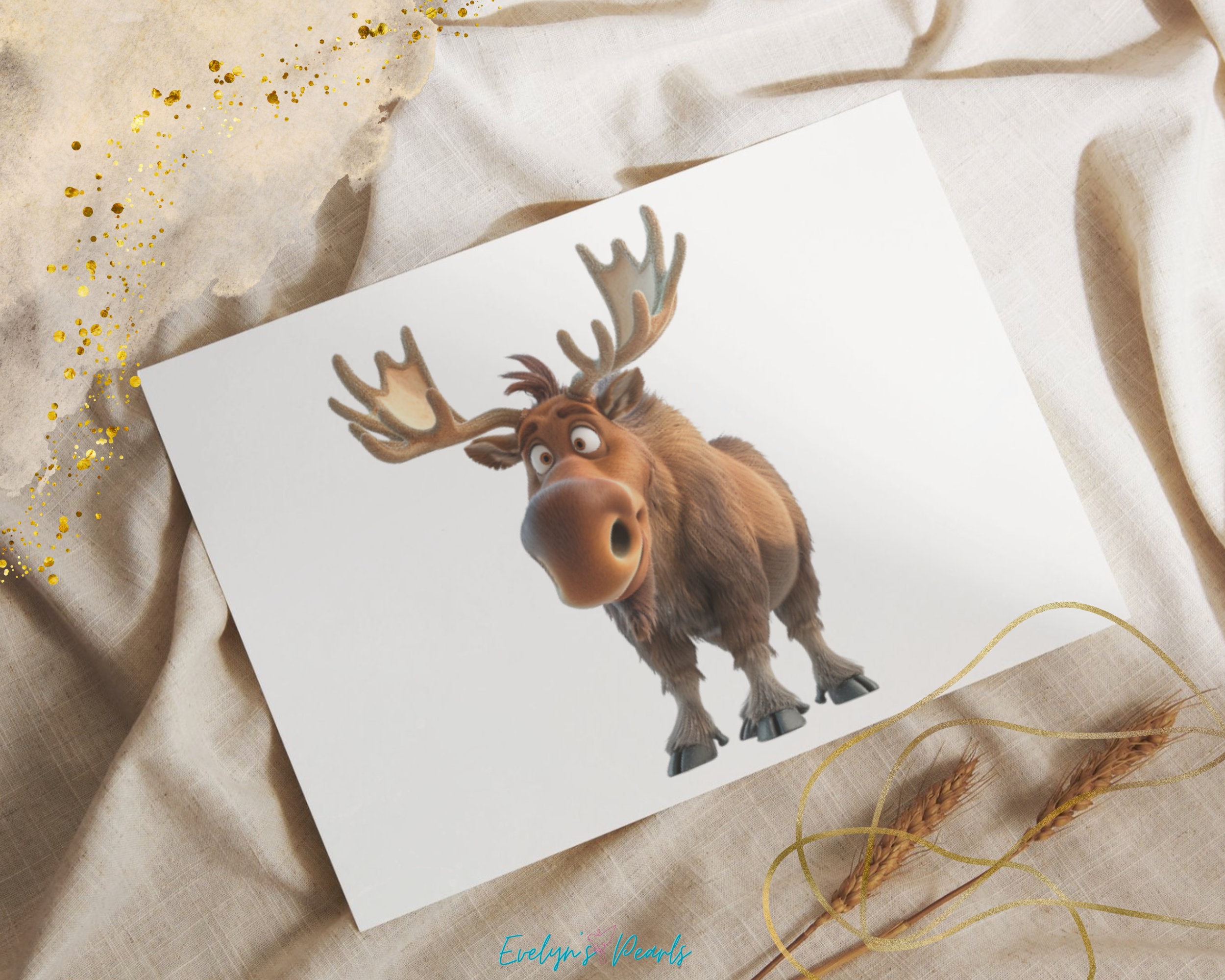 Moose Clipart Cute Moose PNG Safari Animals Clipart Baby Animals ...