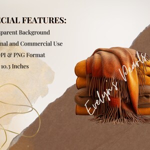 May include: A stack of three brown and orange blankets with fringed edges. The blankets are folded and arranged in a pile. The image has a white background.
