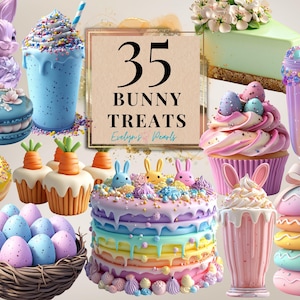 Dessert clipart bunny zoete lekkernijen png pastel clipart lente png bunny clipart schattig eten clipart shakes | Clipart transparant voor commercieel gebruik