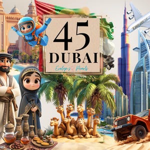 Dubai Clipart Emirados Árabes Unidos Férias Clipart Marco PNG Viagem Clipart Aventura PNG Comida Clipart Bandeira dos Emirados Árabes Unidos | Clipart de Uso Comercial
