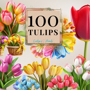 Bloem Clipart Tulp Bloem PNG Lente Clipart Zomer Bloemen Clipart Bloemenmand PNG Seizoensgebonden Clipart | Commercieel gebruik Clipart transparant