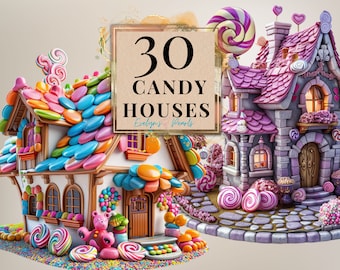 Candy House Clipart Candy Clipart Colourful Rock Swirls Clipart Winter Festive PNG Sweet PNG Food | Commercial Use Clipart Transparent