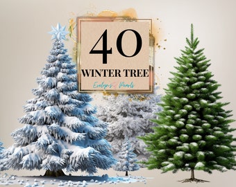 Winter boom clipart besneeuwde boom clipart winter bos clipart feestelijk decor clipart boom png | Clipart transparant voor commercieel gebruik