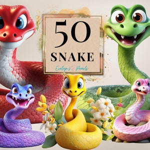 Serpiente Clipart Linda Serpiente PNG Bosque Animal Clipart Bosque Animal PNG Vivero Pared Arte Clipart Dibujos Animados /Uso Comercial Clipart Transparente