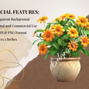 Puede incluir: Un ramo de flores de color naranja brillante en una maceta de cer&aacute;mica beige con superficie texturizada. Las flores est&aacute;n dispuestas en un racimo y tienen hojas verdes. La maceta tiene un di&aacute;metro de 26,16 cm.
