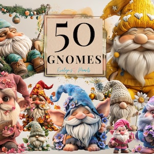 Gnom Clipart Niedlicher Gnom PNG Magische Clipart Kinderparty PNG Märchen Clipart Fantasie PNG 3D Cartoon Gnom | Kommerzielle Nutzung Clipart