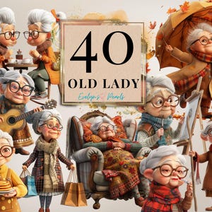 Oude dame clipart grappige oude oma PNG eigenzinnige Oldy clipart ouderen mensen PNG gekke oude vrouw PNG grillige oma | Clipart voor commercieel gebruik