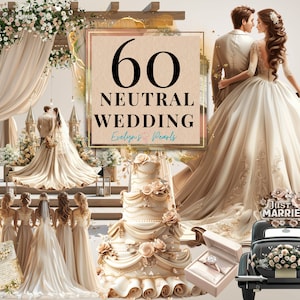 Hochzeit Clipart Hochzeitsdeko PNG Hochzeitskarte Clipart Bräutigam PNG Braut Clipart Kuchen PNG Feier | Kommerzielle Nutzung Clipart Transparent