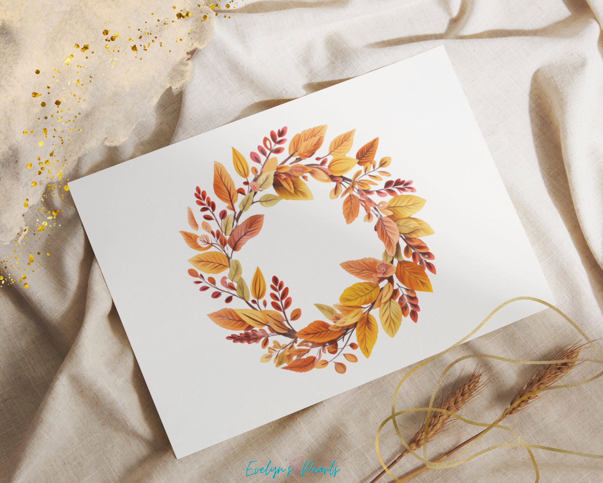 Autumn Leaves Clipart Bundle Fall Clipart Thanksgiving Decor PNG ...