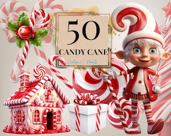 Candy Cane Clipart Candy Clipart Red and white Rock Swirls Clipart Winter Festive PNG Sweet PNG Food | Commercial Use Clipart Transparent