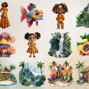 Jamaica Clipart Reggae Rasta Jamaica PNG Famous Landmarks Clipart Holiday Summer Travel PNG Jamaican Food Clipart | Commercial Use Clipart image 5