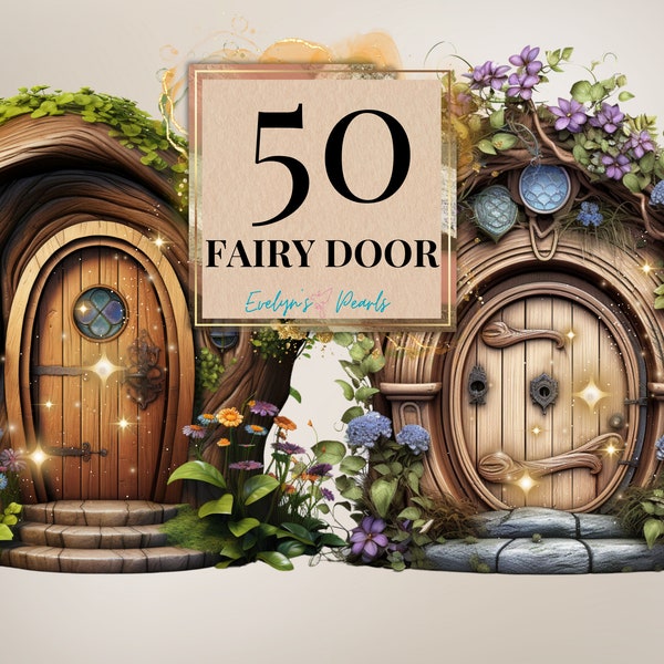 Fairy Door Clipart Secret Garden Door Clipart Magic Fairy Door Clipart Magical Forest PNG Fairy Tale | Commercial Use Clipart Transparent