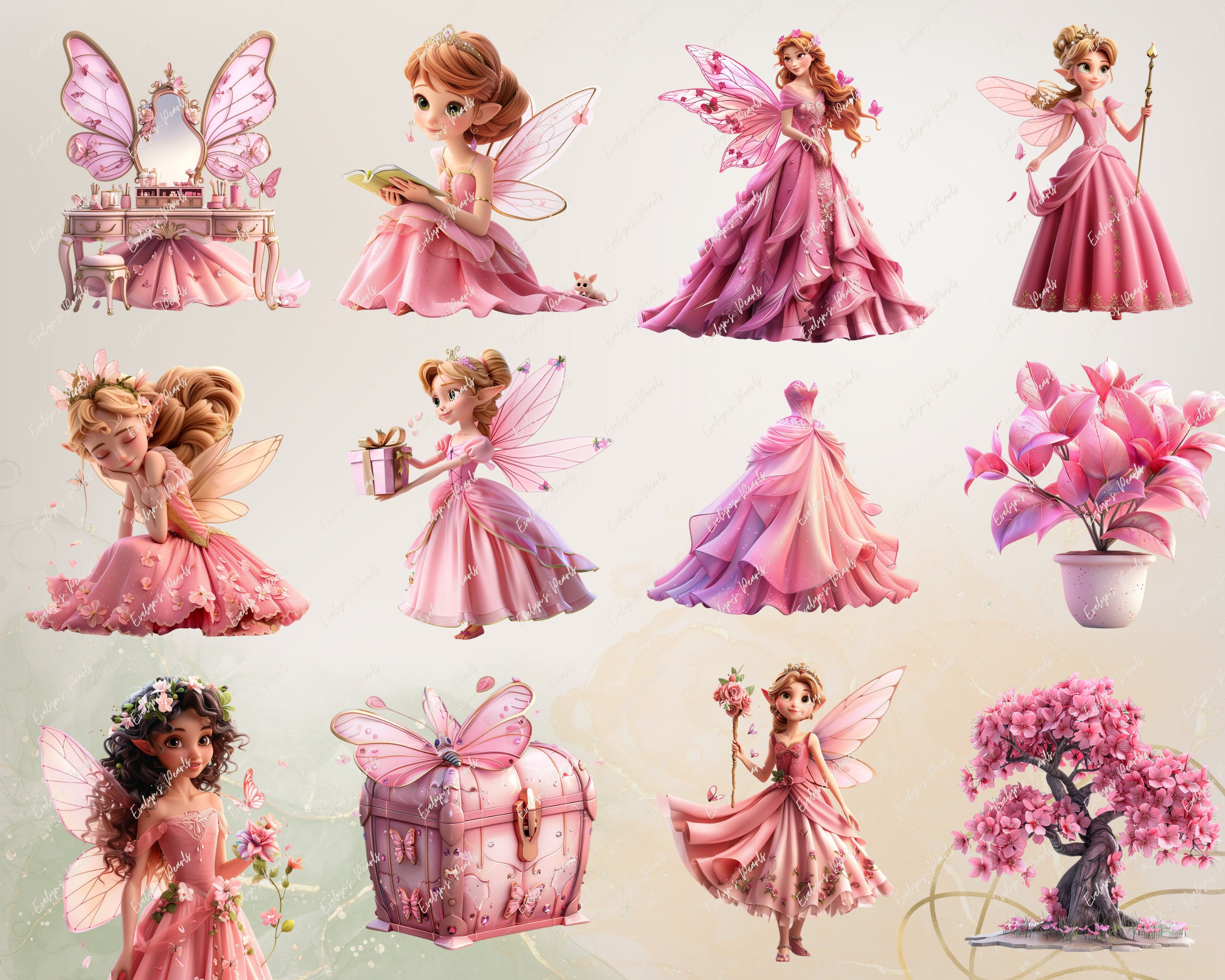 Fairy Clipart Pink Fairy Land PNG Magical Fairy Garden Clipart Magical ...