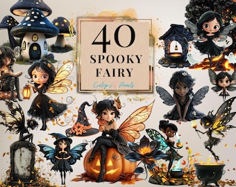 Fairy Clipart Spooky Fairy PNG Dark Fairy Clipart Scary PNG Haunted Gothic Party Decor PNG Magical | Commercial Use Clipart Transparent