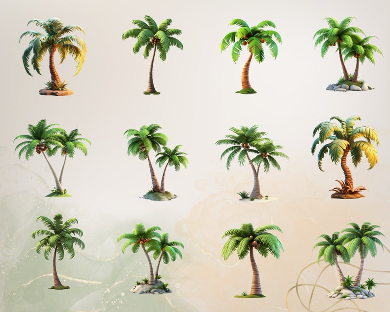 Palm Tree Clipart Desert Tree PNG Desert Plant Clipart Desert PNG Tropical Clipart Nature PNG Nursery | Commercial Use Clipart Transparent image 4