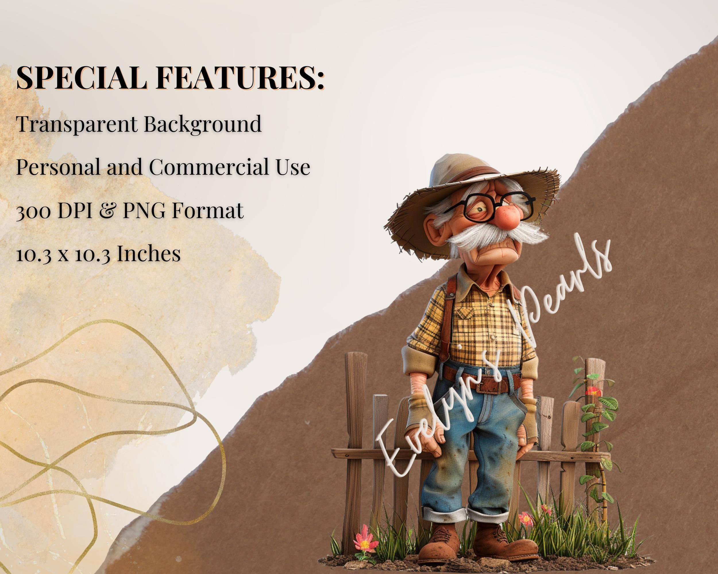 Old Man Clipart Funny Old Grandpa PNG Quirky Oldy Clipart Elderly ...